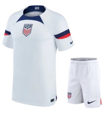 Lacne Dětský Futbalové dres Spojené štáty MS 2022 Krátky Rukáv - Domáci (+ trenírky)